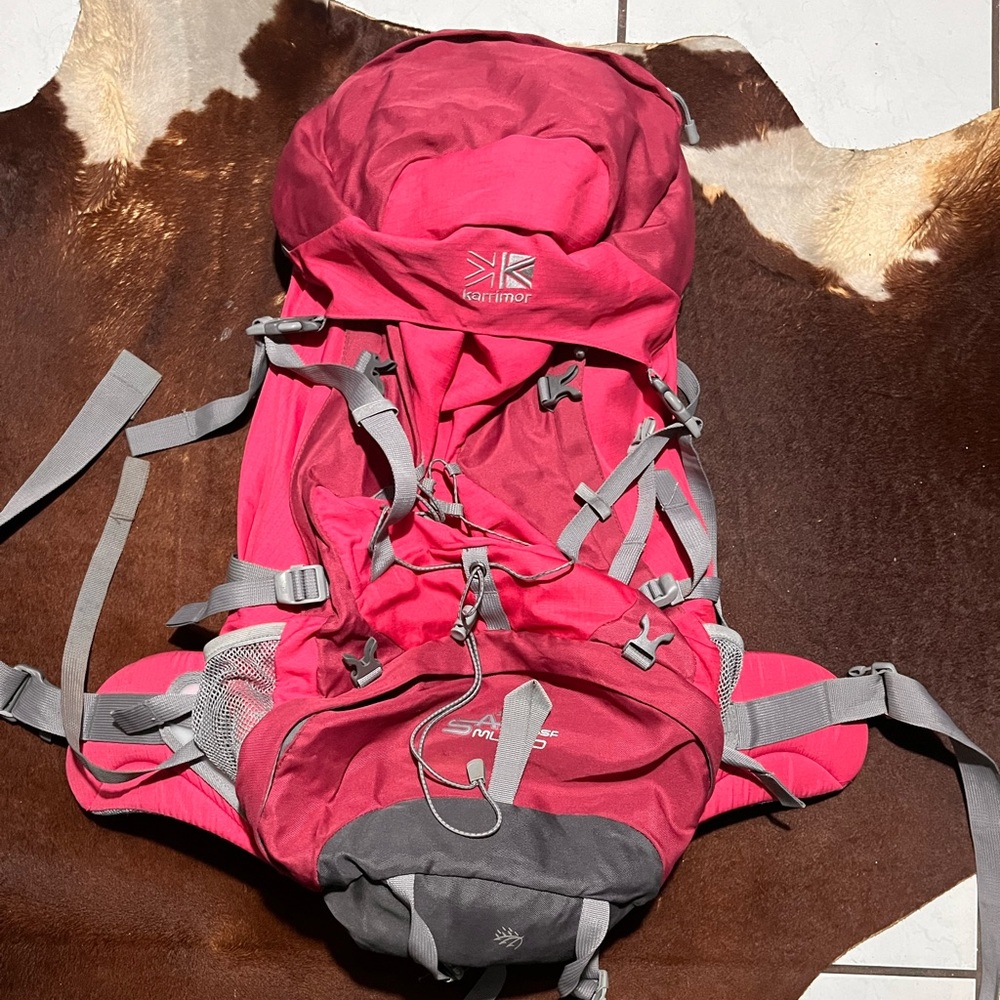 Karrimor Red and Gray Hiking Backpack